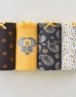 Culotte Midi Coton Imprimée "cachemire" - Lot De 4 -Célèbre Lingerie Magasin 700143 C01 zoomx vue5