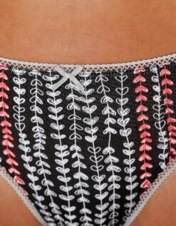 Slip Imprimé « Motifs Cœur » En Coton – Lot De 4 Assortis - -Célèbre Lingerie Magasin 700169 C01 zoomx vue3