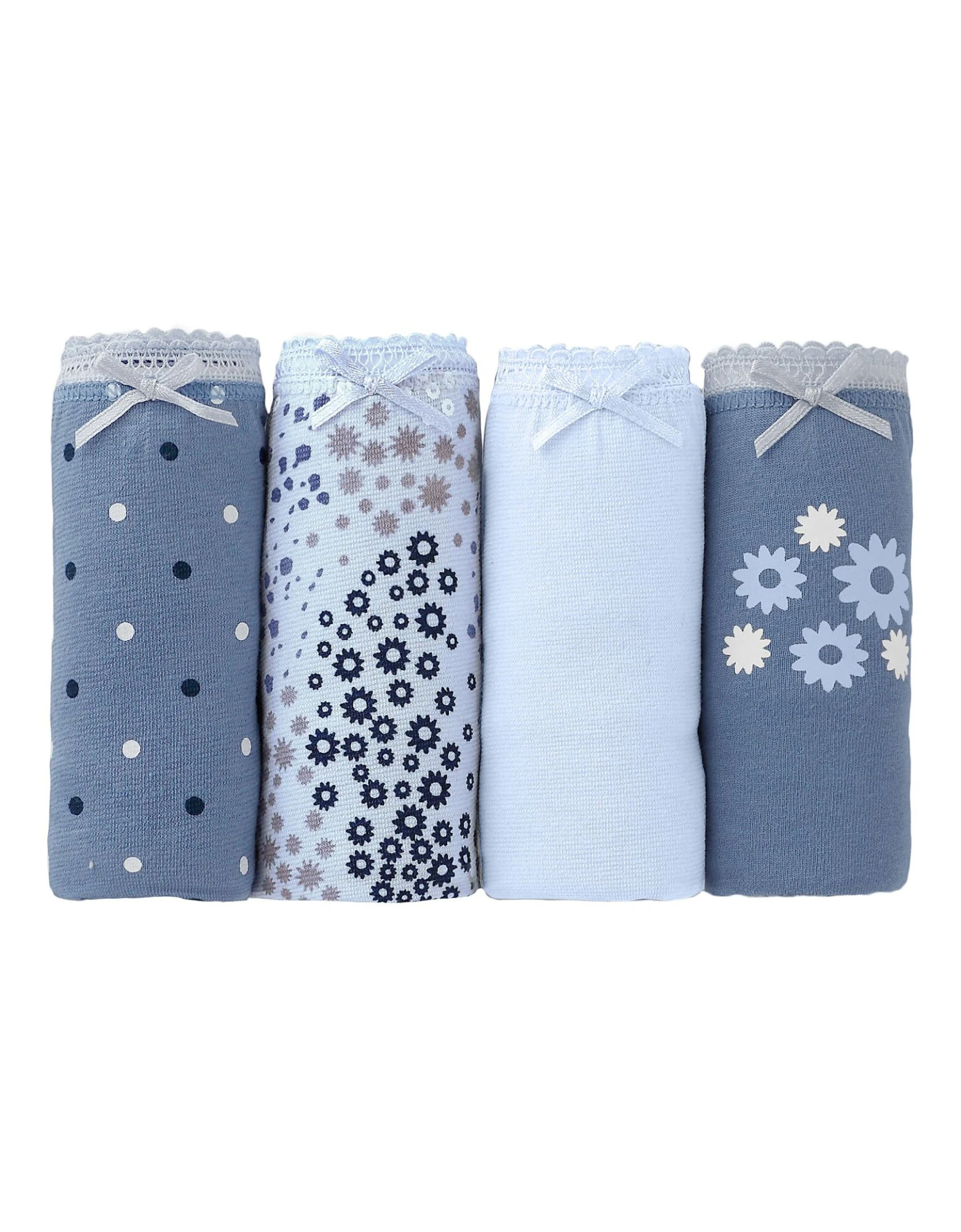 Culotte Forme Midi Imprimée Motifs «fleurettes» En Coton - Lot De 4 Assorties 5 Culotte Forme Midi Imprimée Motifs «fleurettes» En Coton - Lot De 4 Assorties – Image 3
