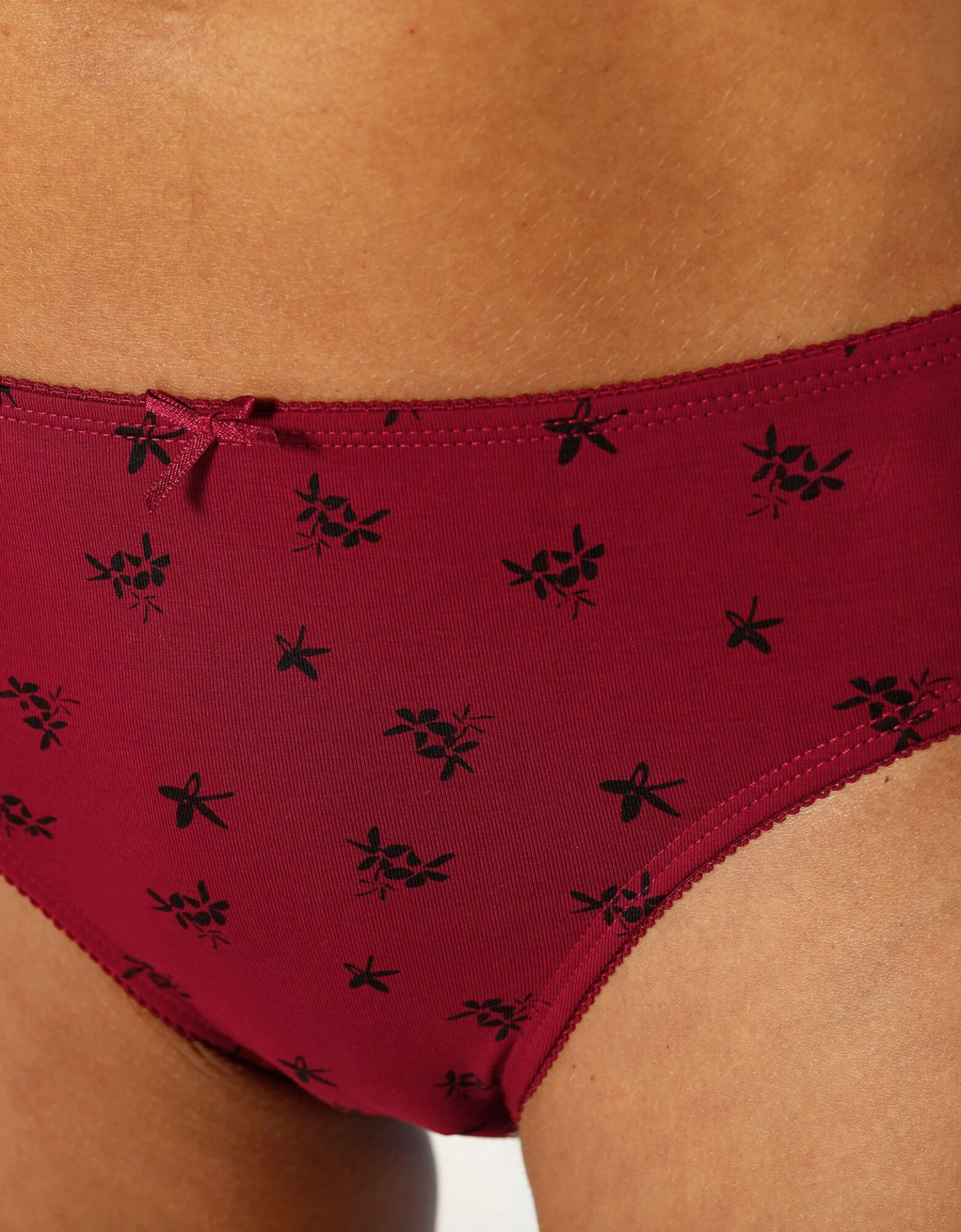 Culotte Midi Coton Imprimée "feuilles" - Lot De 4 4 Culotte Midi Coton Imprimée "feuilles" - Lot De 4 – Image 2