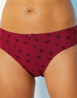 Culotte Midi Coton Imprimée "feuilles" - Lot De 4 10 Culotte Midi Coton Imprimée "feuilles" - Lot De 4 -Célèbre Lingerie Magasin 700290 C01 zoomx vue4