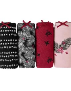 Culotte Midi Coton Imprimée "feuilles" - Lot De 4 11 Culotte Midi Coton Imprimée "feuilles" - Lot De 4 -Célèbre Lingerie Magasin 700290 C01 zoomx vue5