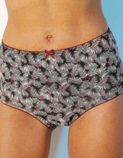 Culotte Maxi Coton Imprimée "feuilles" - Lot De 4 -Célèbre Lingerie Magasin 700291 C01 zoomx vue4