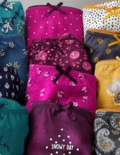 Shorty Imprimé «flocons» En Coton – Lot De 4 Assortis -Célèbre Lingerie Magasin 700312 C01 zoomx vue7