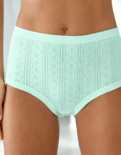 Culotte Forme Maxi Coton Motifs Jacquard – Lot De 4