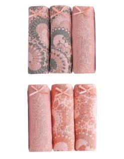 Culotte Forme Maxi Coton Motif Indiens – Lot De 6 -Célèbre Lingerie Magasin 700358 C01 zoomx vue3