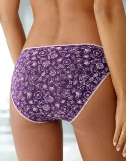 Slip Coton Imprimé Motif Floral Assorti – Lot De 4 -Célèbre Lingerie Magasin 700361 01 2