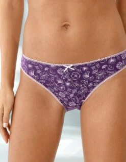 Slip Coton Imprimé Motif Floral Assorti – Lot De 4