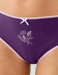 Culotte Coton Forme Midi Imprimé Motif Floral Assortis – Lot De 4 - -Célèbre Lingerie Magasin 700362 C01 zoomx vue3