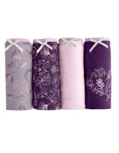 Culotte Coton Forme Midi Imprimé Motif Floral Assortis – Lot De 4 - -Célèbre Lingerie Magasin 700362 C01 zoomx vue4