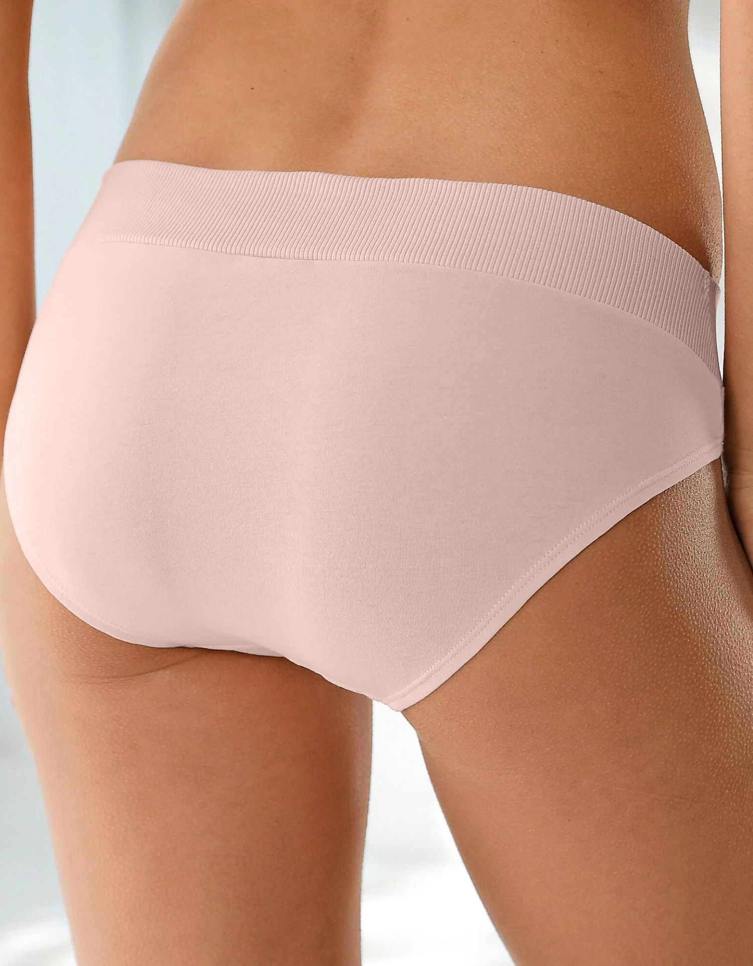 Culotte Midi Coton Stretch Ceinture Confort - Lot De 2 6 Culotte Midi Coton Stretch Ceinture Confort - Lot De 2 – Image 4