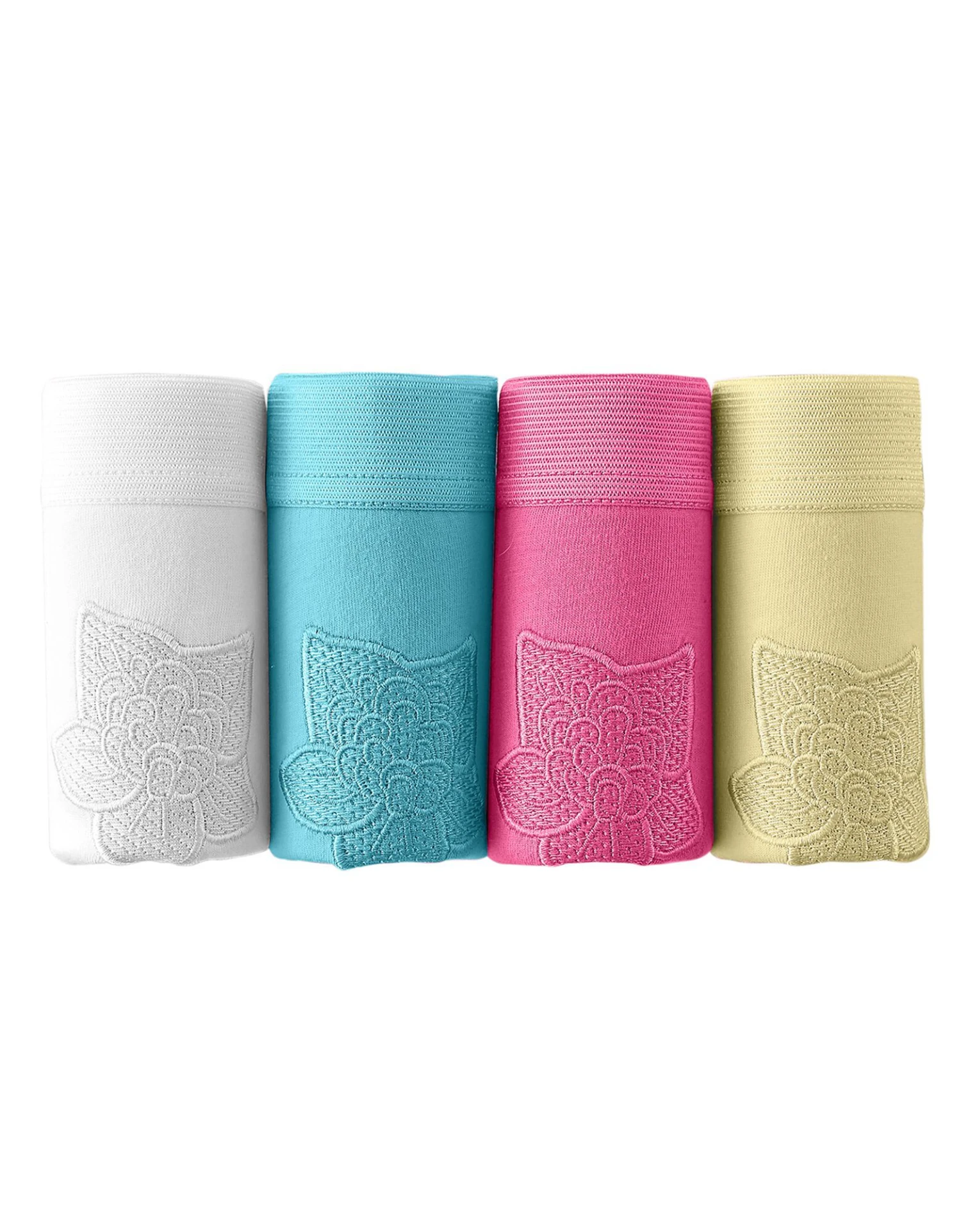 Culotte Maxi Brodée - Lot De 4 8 Culotte Maxi Brodée - Lot De 4 – Image 6