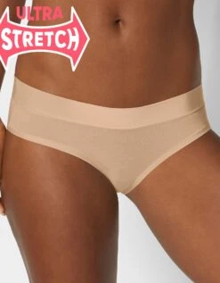 Sloggi Shorty Taille Unique Extensible Beige Go Allround - Lot De 2