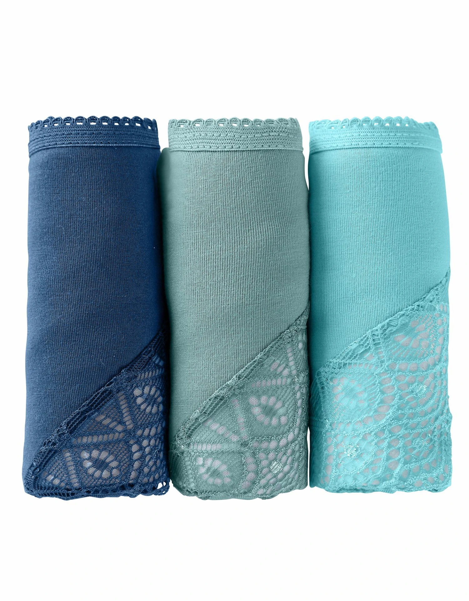 Culotte Forme Midi Coton Uni Stretch Et Dentelle - Lot De 3 8 Culotte Forme Midi Coton Uni Stretch Et Dentelle - Lot De 3 – Image 6