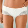 Shorty Uni Coton Stretch Et Dentelle - Lot De 3 -Célèbre Lingerie Magasin 700420 C02 zoomx