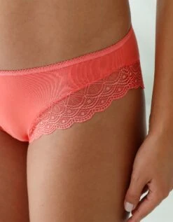 Culotte Forme Midi Coton Imprimé Stretch Et Dentelle - Lot De 3 -Célèbre Lingerie Magasin 700422 C01 zoomx vue3