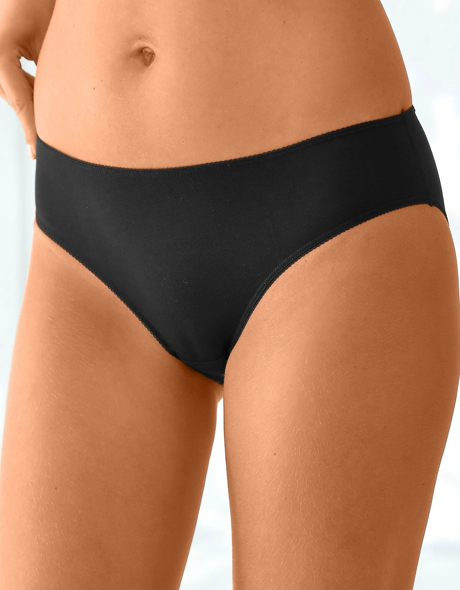 Culotte Forme Midi Coton Stretch - Lot De 4 5 Culotte Forme Midi Coton Stretch - Lot De 4 – Image 3