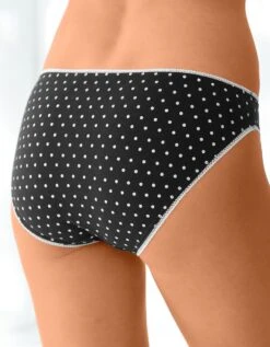 Slip Coton Imprimé Motifs à Pois Assortis – Lot De 4 -Célèbre Lingerie Magasin 700433 01 4