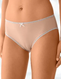 Slip Coton Forme Midi Imprimé Motif à Pois Assortis – Lot De 4