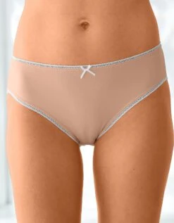 Slip Coton Forme Midi Imprimé Motif à Pois Assortis – Lot De 4 -Célèbre Lingerie Magasin 700434 C01 zoomx vue3