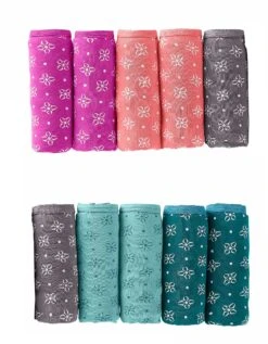 Culotte Forme Midi En Coton Stretch Imprimé "rosaces"– Lot De 10 -Célèbre Lingerie Magasin 700438 C01 zoomx vue7