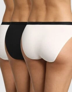 DIM Slip "Les Pockets" Coton Stretch Imprimé Et Uni - Lot De 3 -Célèbre Lingerie Magasin 700458 C01 zoomx vue2