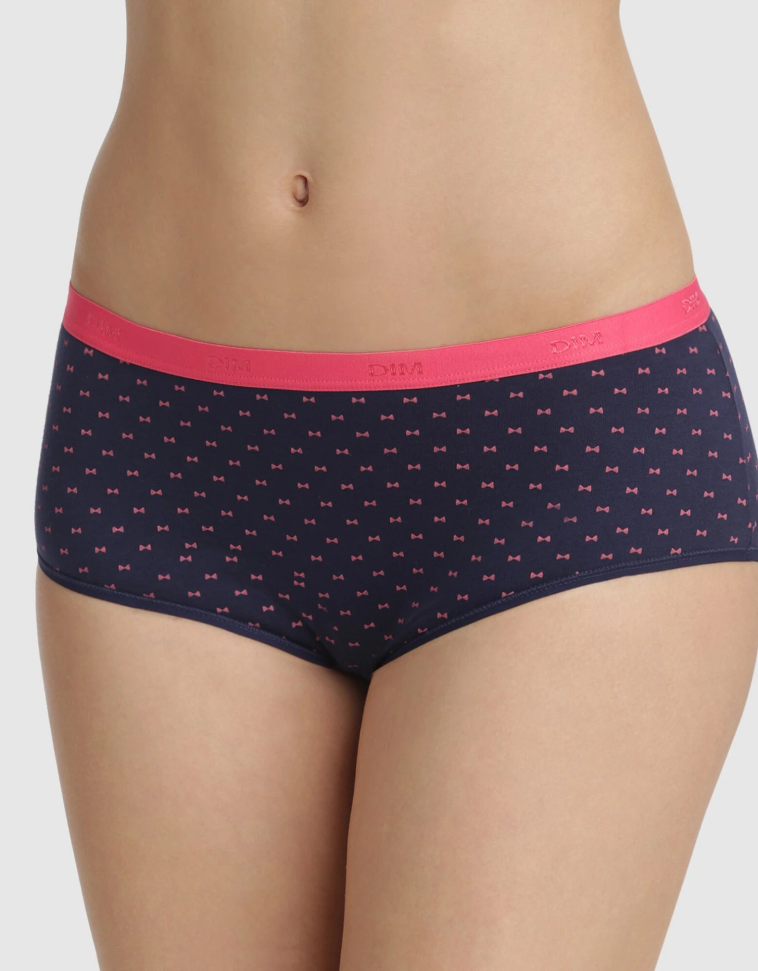 DIM Slip Forme Boxer"Les Pockets" Coton Stretch Imprimé Et Uni Rose- Lot De 3 4 DIM Slip Forme Boxer"Les Pockets" Coton Stretch Imprimé Et Uni Rose- Lot De 3 – Image 3