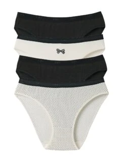 DIM Slip "Les Pockets" Coton Stretch Imprimé "noeuds" Lot De 3 +1 GRATUIT(1) -Célèbre Lingerie Magasin 700474 C01 zoomx vue3