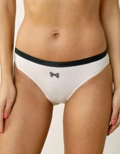 DIM Slip "Les Pockets" Coton Stretch Imprimé "noeuds" Lot De 3 +1 GRATUIT(1) -Célèbre Lingerie Magasin 700474 C01 zoomx vue4