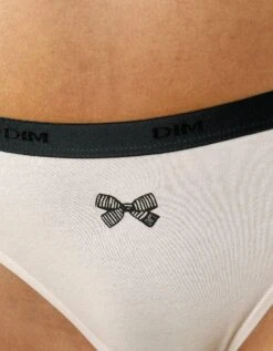 DIM Slip "Les Pockets" Coton Stretch Imprimé "noeuds" Lot De 3 +1 GRATUIT(1) -Célèbre Lingerie Magasin 700474 C01 zoomx vue5