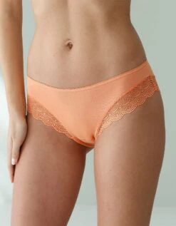 Culotte Forme Midi Coton Imprimé "fruits" Stretch Et Dentelle - Lot De 3