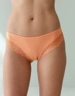 Culotte Forme Midi Coton Imprimé "fruits" Stretch Et Dentelle - Lot De 3 -Célèbre Lingerie Magasin 700478 C01 zoomx vue4