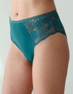 Culotte Forme Tanga Taille Haute Microfibre Et Dentelle Stretch - Lot De 2 -Célèbre Lingerie Magasin 700484 C02 zoomx vue5