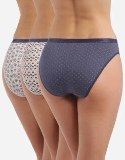 DIM Slip En Coton Stretch Imprimé Les Pockets - Lot De 3 -Célèbre Lingerie Magasin 700537 C01 zoomx vue2