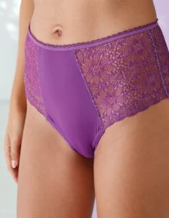 Culotte Forme Maxi Microfibre Et Dentelle Stretch - Lot De 2 -Célèbre Lingerie Magasin 700549 C04 zoomx vue3