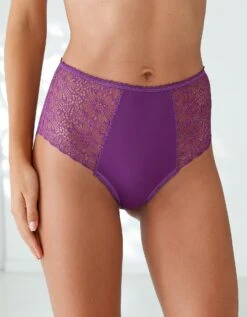 Culotte Forme Maxi Microfibre Et Dentelle Stretch - Lot De 2 -Célèbre Lingerie Magasin 700549 C04 zoomx vue4