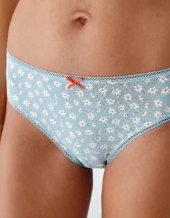 Culotte Forme Midi Coton Imprimé Motifs "cerises" Assortis – Lot De 4 -Célèbre Lingerie Magasin 700554 C01 zoomx vue3