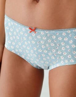 Culotte Coton Forme Shorty Imprimé Motifs « Cerises » Assortis– Lot De 4 -Célèbre Lingerie Magasin 700555 C01 zoomx vue4