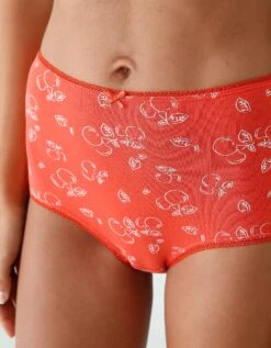 Culotte Coton Forme Maxi Imprimée Motifs "cerises' Assortis– Lot De 4 -Célèbre Lingerie Magasin 700556 C01 zoomx vue3