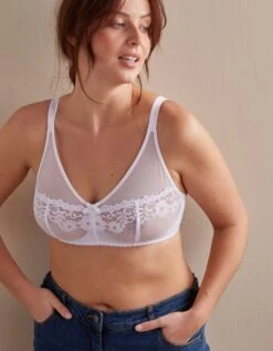 Soutien-gorge Couvrant Résille Et Dentelle - Sans Armatures -Célèbre Lingerie Magasin 701030 C01 zoomx vue6