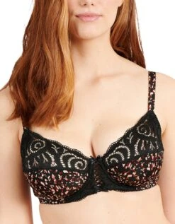Soutien-gorge Emboîtant "Amélie" Microfibre Et Dentelle Imprimées- Avec Armatures -Célèbre Lingerie Magasin 701655 C01 zoomx vue2