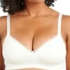 Soutien-gorge "Agathe" En Microfibre Et Dentelle Unies - Sans Armatures -Célèbre Lingerie Magasin 701657 C01 zoomx