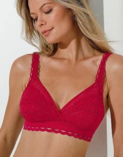 Playtex Soutien-gorge Coeur Croisé Féminin Dentelle Recyclée - Sans Armatures