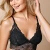 Soutien-gorge Forme Triangle Dentelle Avec Basque Sans Armatures - Coques Amovibles -Célèbre Lingerie Magasin 701963 C08 zoomx