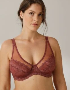 Soutien-gorge Minimiseur En Tulle Et Dentelle Taripa - Avec Armatures