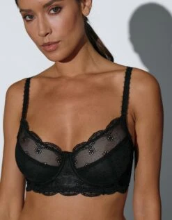 Soutien-gorge Forme Corbeille Plumetis Et Tulle Brodé Avec Basque Lolak - Avec Armatures -Célèbre Lingerie Magasin 701976 C00 zoomx vue5