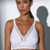Soutien-gorge Forme Foulard Plumetis Et Tulle Brodé Avec Basque Lolak -sans Armatures -Célèbre Lingerie Magasin 701983 C01 zoomx