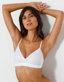 Soutien-gorge Forme Triangle Microfibre Et Dentelle- Sans Armatures -Célèbre Lingerie Magasin 701984 C01 zoomx vue3