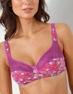 Soutien-gorge Coton Imprimé Fleuri Coria - Sans Armatures 12 Soutien-gorge Coton Imprimé Fleuri Coria - Sans Armatures -Célèbre Lingerie Magasin 701996 C01 zoomx vue4