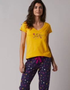 Tee-shirt De Pyjama Manches Courtes Imprimé Estrella -Célèbre Lingerie Magasin 703023 C01 zoomx vue4